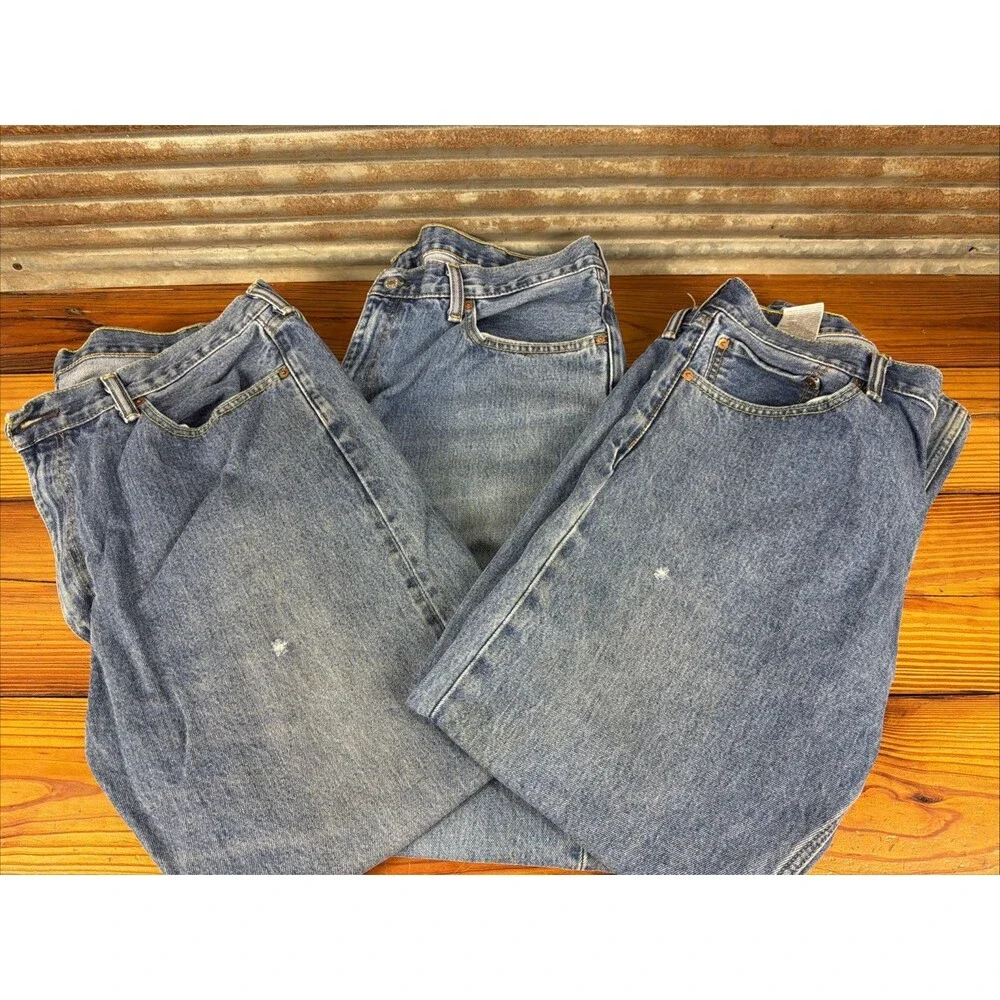 Lot of 3 Levi's 505 Jeans Blue Men's Size 40x30
